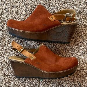 boc Rust Suede Wedge Mules